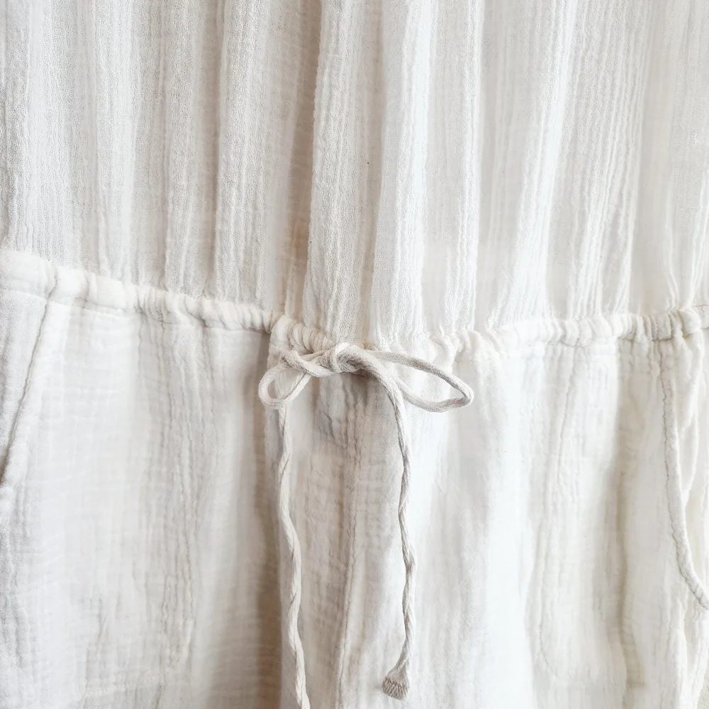XIRENA WHITE JUMPSUIT ADJUSTABLE STRAPS WAIST STRAND WOMENS SIZE MEDIUM - Picture 14 of 16